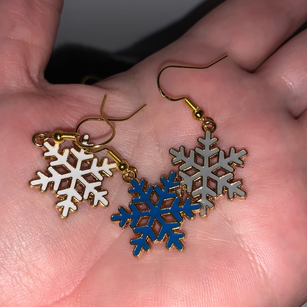 3sets🎄Snowflake Earrings ☃️